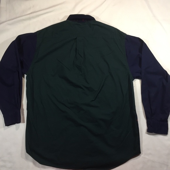 Vtg Tommy Hilfiger Green Plaid Button Down Shirt M - Picture 7 of 8